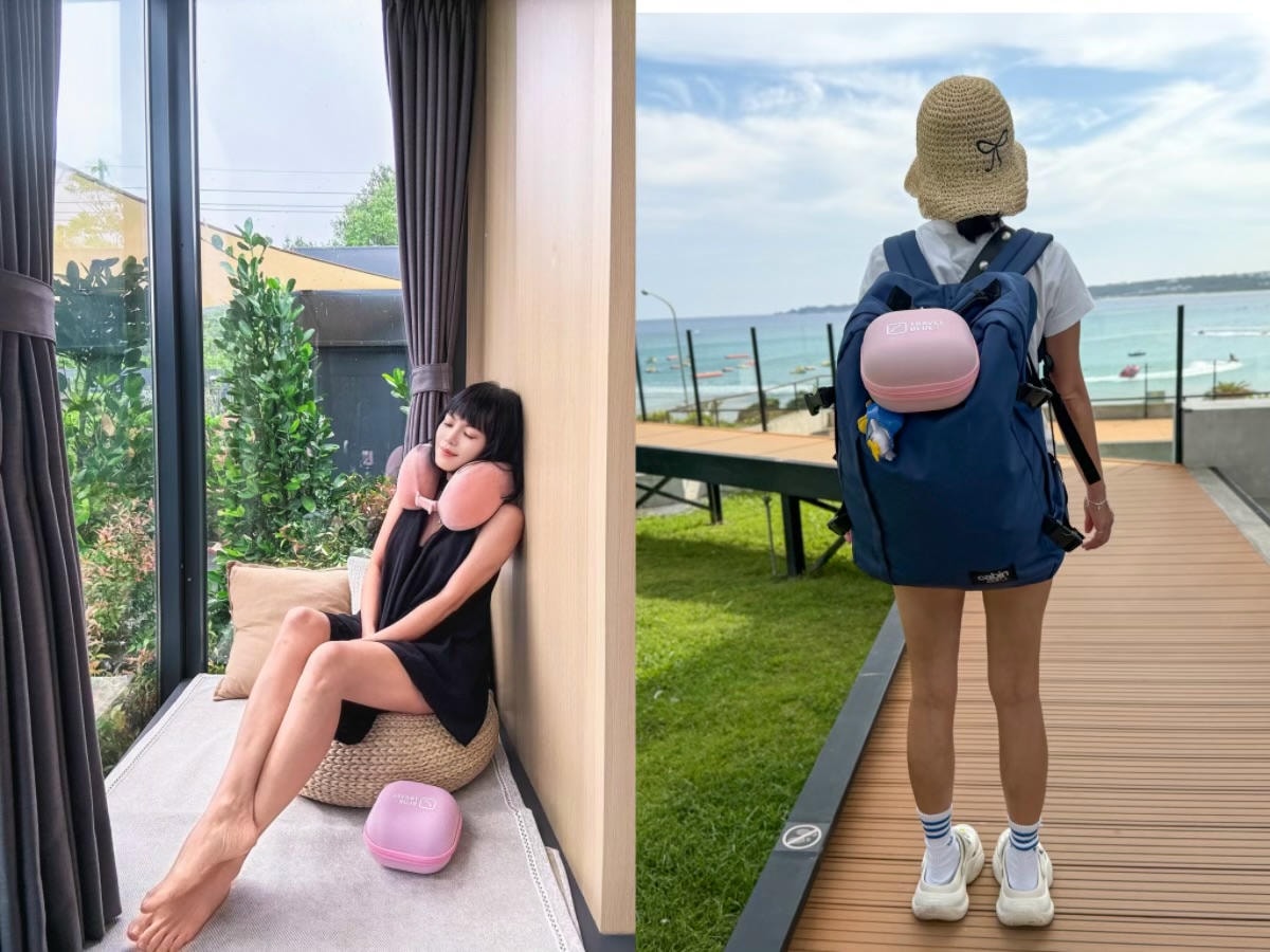 ❤產品分享❤〖Travel Blue藍旅 寧靜頸枕同色套組〗這次墾丁旅行，移動時間直接變成補眠時間！